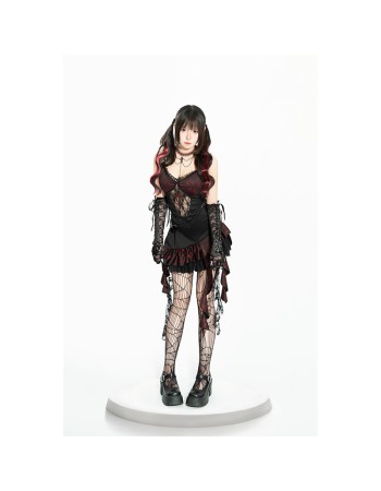 Duchess Strapless Top Female Irregular Skirt Witch Cosplay Hot Girl Sexy Devil Costume DL2075