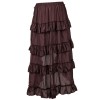 Court Retro Irregular Short Skirt Caribbean Pirate Skirt Uniform Petticoat Women Black Skirt 31672