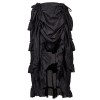Court Retro Irregular Short Skirt Caribbean Pirate Skirt Uniform Petticoat Women Black Skirt 31672