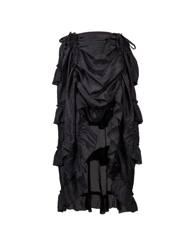 Court Retro Irregular Short Skirt Caribbean Pirate Skirt Uniform Petticoat Women Black Skirt 31672