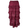 Court Retro Irregular Short Skirt Caribbean Pirate Skirt Uniform Petticoat Women Black Skirt 31672