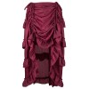 Court Retro Irregular Short Skirt Caribbean Pirate Skirt Uniform Petticoat Women Black Skirt 31672