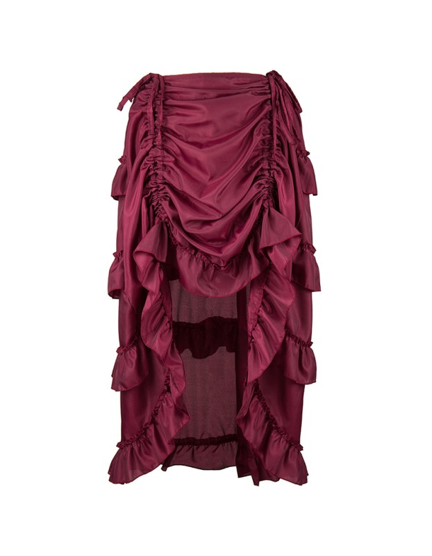 Court Retro Irregular Short Skirt Caribbean Pirate Skirt Uniform Petticoat Women Black Skirt 31672