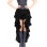 Court Retro Irregular Short Skirt Caribbean Pirate Skirt Uniform Petticoat Women Black Skirt 31672