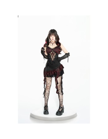 Duchess Strapless Top Female Irregular Skirt Witch Cosplay Hot Girl Sexy Devil Costume DL2075