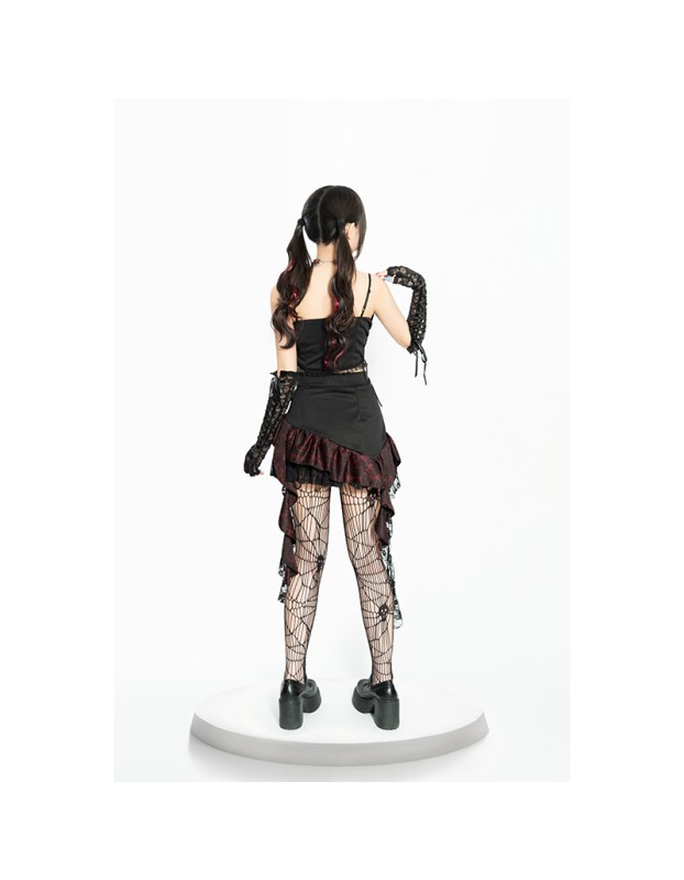 Duchess Strapless Top Female Irregular Skirt Witch Cosplay Hot Girl Sexy Devil Costume DL2075