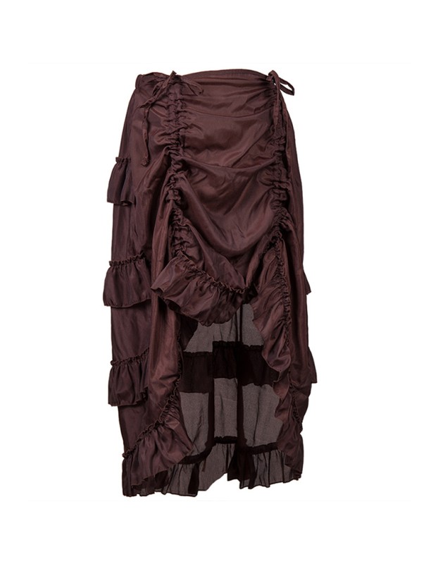 Court Retro Irregular Short Skirt Caribbean Pirate Skirt Uniform Petticoat Women Black Skirt 31672