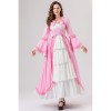 Retro Gothic Court Dress With A Square Neck Cinched Waist And A Bow Tie Medieval Evening Dress YM0820