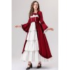 Retro Gothic Court Dress With A Square Neck Cinched Waist And A Bow Tie Medieval Evening Dress YM0820