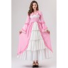 Retro Gothic Court Dress With A Square Neck Cinched Waist And A Bow Tie Medieval Evening Dress YM0820