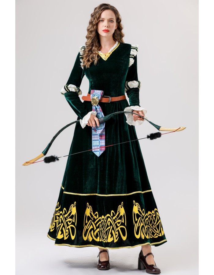 Halloween Retro Court Queen's Legend Cosplay Princess Long Dress Performance Costume YM0825
