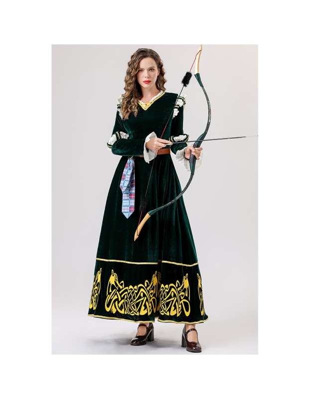 Halloween Retro Court Queen's Legend Cosplay Princess Long Dress Performance Costume YM0825