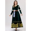 Halloween Retro Court Queen's Legend Cosplay Princess Long Dress Performance Costume YM0825