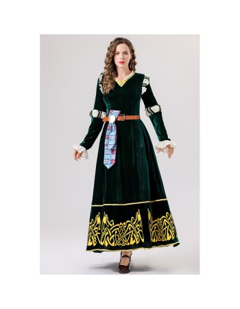 Halloween Retro Court Queen's Legend Cosplay Princess Long Dress Performance Costume YM0825