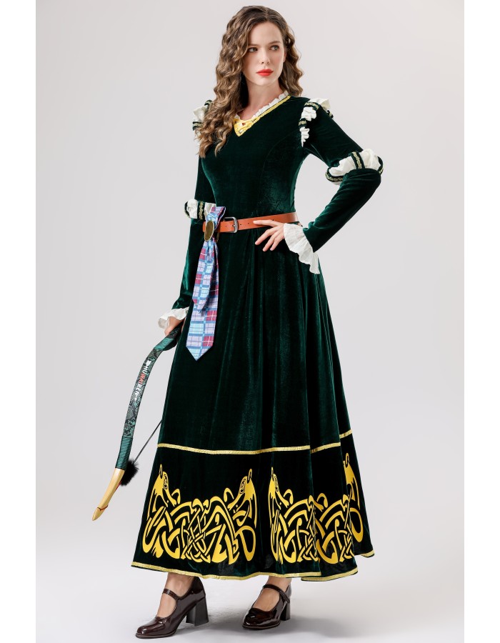 Halloween Retro Court Queen's Legend Cosplay Princess Long Dress Performance Costume YM0825