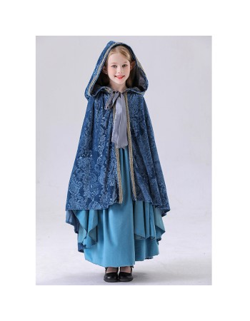 Court Dress Blue Cosplay Lord of The Rings Elf Children's Elf Princess Dress YM5849