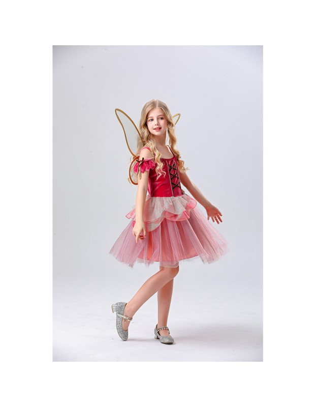 Children's Day Fairy Girl Elf Dance Costume Princess Puff Skirt Cosplay Performance Costume YM5833