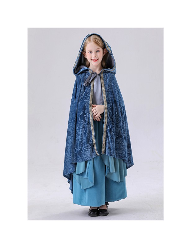 Court Dress Blue Cosplay Lord of The Rings Elf Children's Elf Princess Dress YM5849