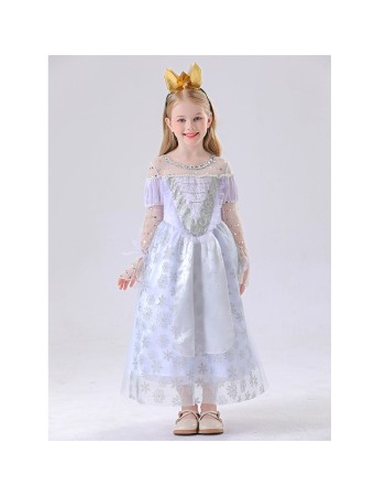 Children's Princess Alice White Queen Dress High-end Cosplay Princess Dress Costume YM8776