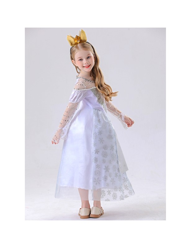 Children's Princess Alice White Queen Dress High-end Cosplay Princess Dress Costume YM8776