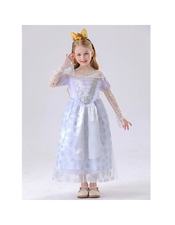 Children's Princess Alice White Queen Dress High-end Cosplay Princess Dress Costume YM8776