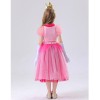 Children's Pink Princess Dress Mario Luigi Pink Princess Dress Pink Princess Dress For Girls YM8775