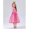 Children's Pink Princess Dress Mario Luigi Pink Princess Dress Pink Princess Dress For Girls YM8775