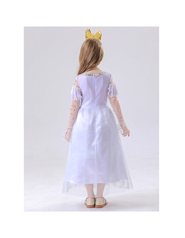Children's Princess Alice White Queen Dress High-end Cosplay Princess Dress Costume YM8776