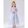 Children's Princess Alice White Queen Dress High-end Cosplay Princess Dress Costume YM8776