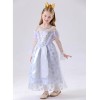 Children's Princess Alice White Queen Dress High-end Cosplay Princess Dress Costume YM8776