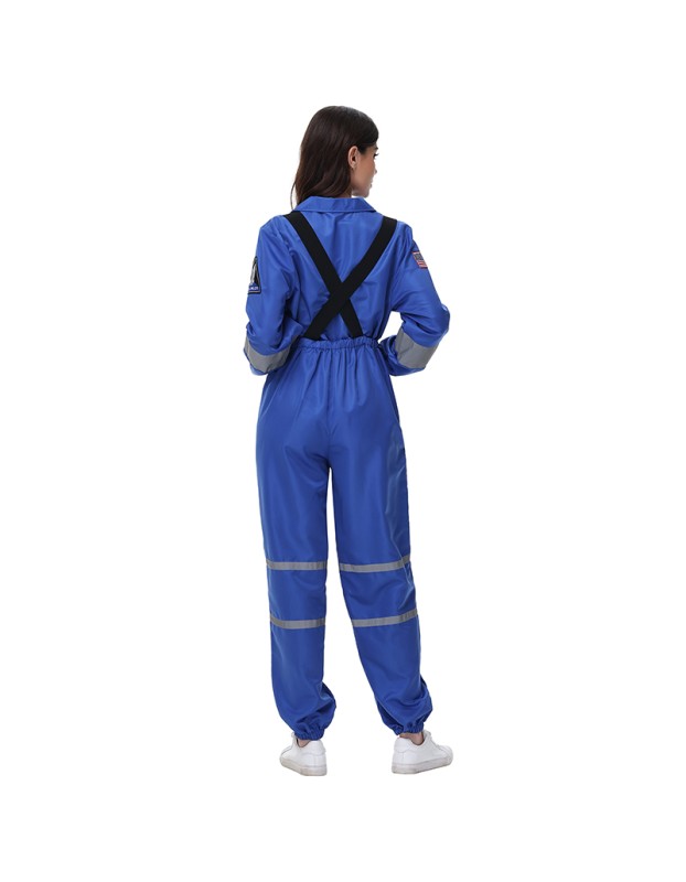 Astronaut Spacesuit Adult Female Blue Astronaut Performance Stage Costume Cosplay Suit MS5620