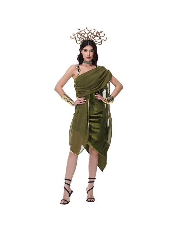 Ancient Egyptian Medusa Greek Goddess Cleopatra Cosplay Roman Performance Costumes MS5629