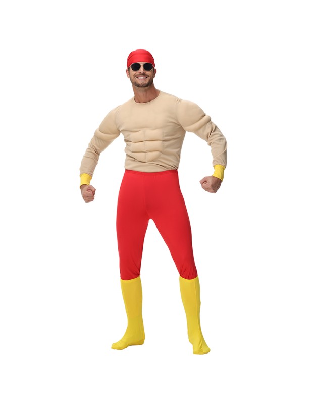 Funny and Cool Muscle Boy Costume Abdominal Muscles Funny Party Cosplay  Muscle Shirt Set MS1816