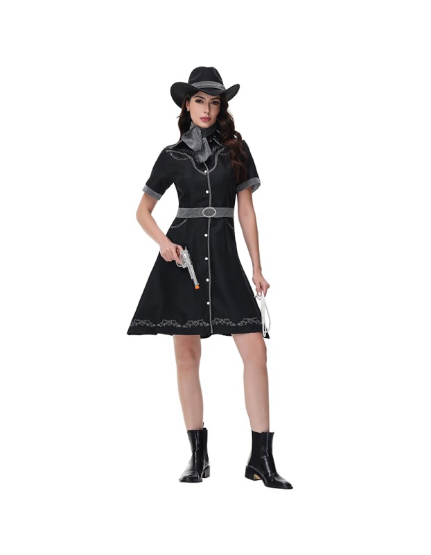 Halloween Ladies Sexy Singer Disco Cowboy Costume Role-Playing Costume Policewoman Cosplay MS1825