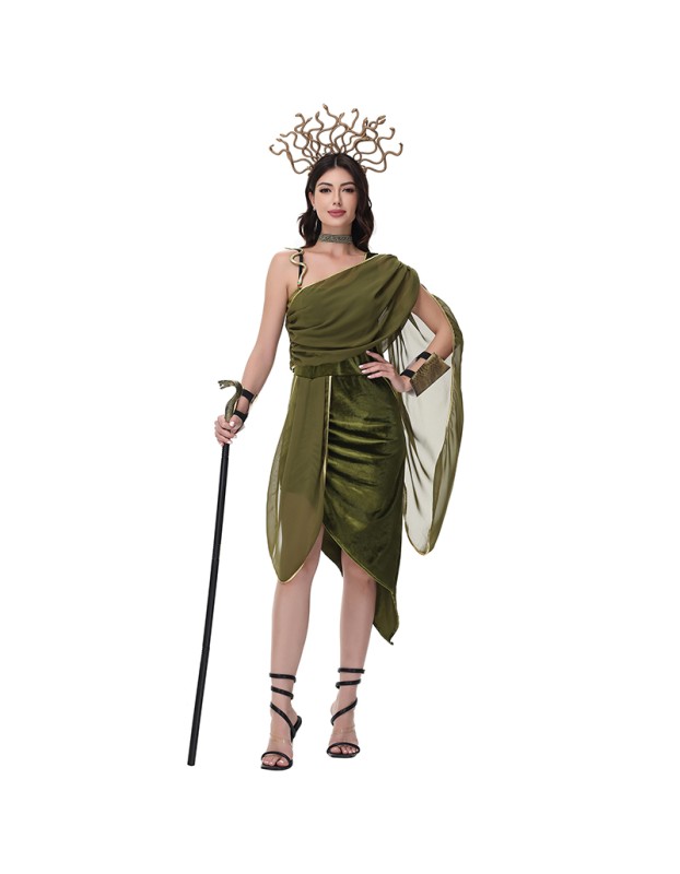 Ancient Egyptian Medusa Greek Goddess Cleopatra Cosplay Roman Performance Costumes MS5629