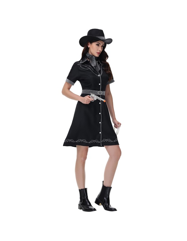 Halloween Ladies Sexy Singer Disco Cowboy Costume Role-Playing Costume Policewoman Cosplay MS1825