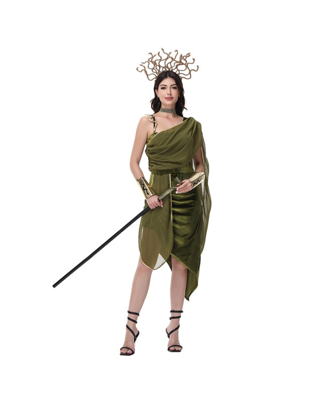 Ancient Egyptian Medusa Greek Goddess Cleopatra Cosplay Roman Performance Costumes MS5629