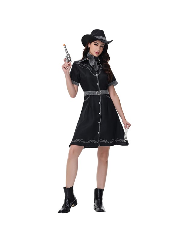 Halloween Ladies Sexy Singer Disco Cowboy Costume Role-Playing Costume Policewoman Cosplay MS1825