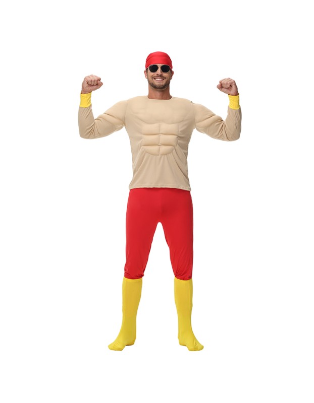 Funny and Cool Muscle Boy Costume Abdominal Muscles Funny Party Cosplay  Muscle Shirt Set MS1816