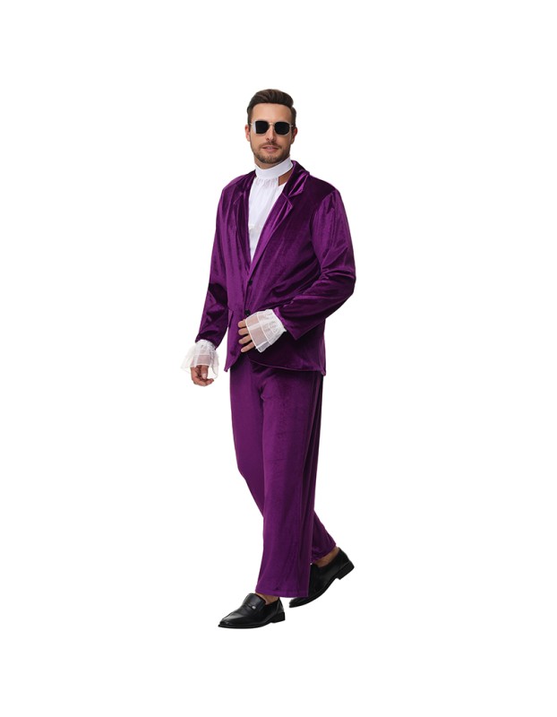Adult Men's Retro Disco Stage Costumes 1980s Cosplay Costumes and Role-Playing Costumes MS5613