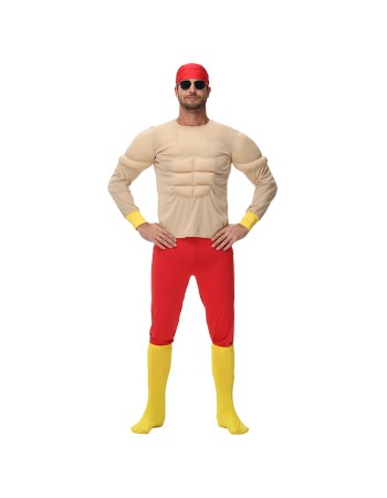 Funny and Cool Muscle Boy Costume Abdominal Muscles Funny Party Cosplay  Muscle Shirt Set MS1816