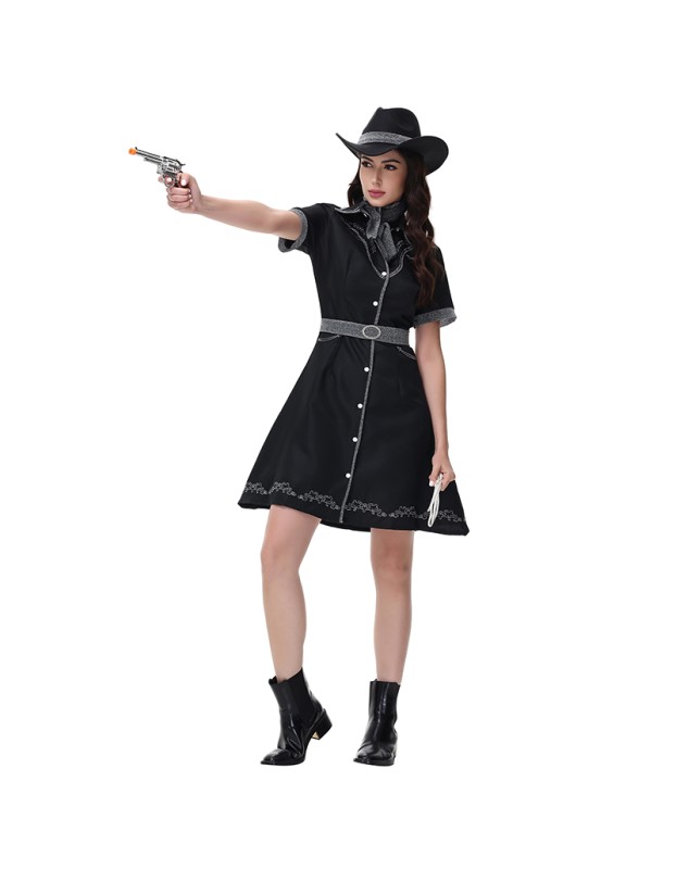 Halloween Ladies Sexy Singer Disco Cowboy Costume Role-Playing Costume Policewoman Cosplay MS1825