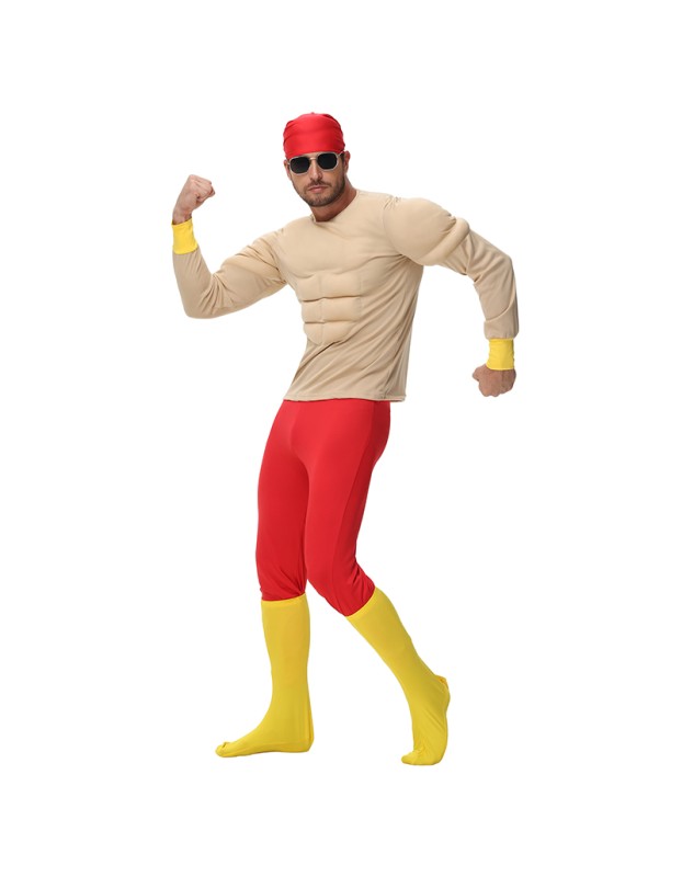Funny and Cool Muscle Boy Costume Abdominal Muscles Funny Party Cosplay  Muscle Shirt Set MS1816