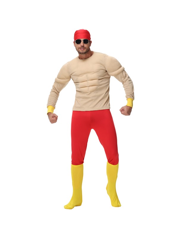 Funny and Cool Muscle Boy Costume Abdominal Muscles Funny Party Cosplay  Muscle Shirt Set MS1816