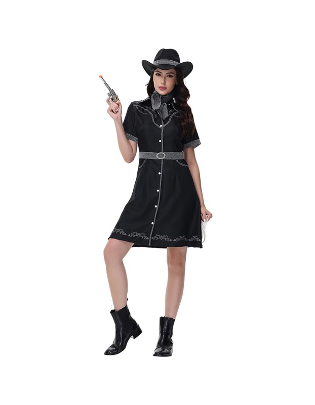 Halloween Ladies Sexy Singer Disco Cowboy Costume Role-Playing Costume Policewoman Cosplay MS1825