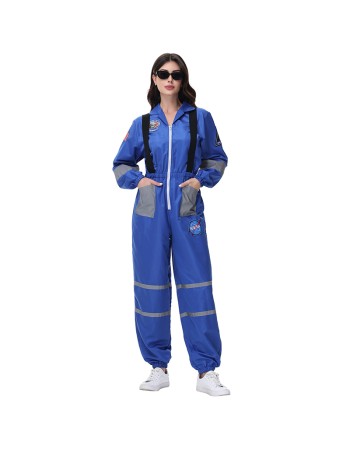 Astronaut Spacesuit Adult Female Blue Astronaut Performance Stage Costume Cosplay Suit MS5620