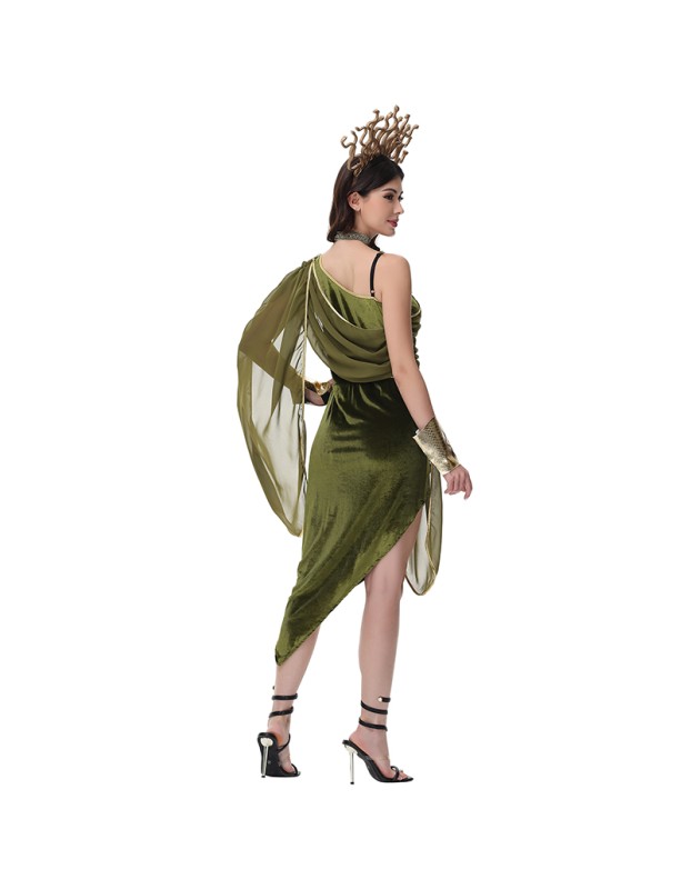 Ancient Egyptian Medusa Greek Goddess Cleopatra Cosplay Roman Performance Costumes MS5629