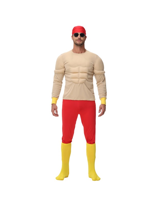 Funny and Cool Muscle Boy Costume Abdominal Muscles Funny Party Cosplay  Muscle Shirt Set MS1816