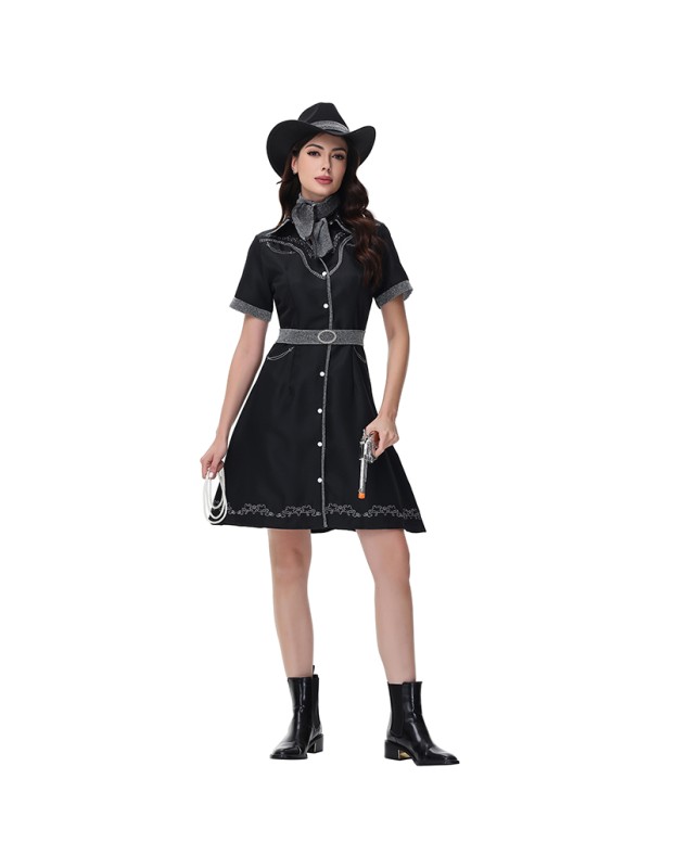 Halloween Ladies Sexy Singer Disco Cowboy Costume Role-Playing Costume Policewoman Cosplay MS1825