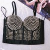 Sexy Club Punk Rivet Waistcoat Top M5304